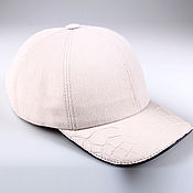 Аксессуары handmade. Livemaster - original item Baseball cap made of genuine crocodile leather IMA0328W. Handmade.