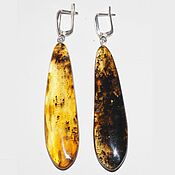 Украшения handmade. Livemaster - original item Very long earrings made of natural amber.. Handmade.