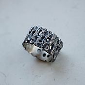 Сырное кольцо из оксидированного серебра