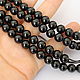 Черный турмалин 8,5мм нить 41см. Бусины. Beads. Интернет-магазин Ярмарка Мастеров.  Фото №2