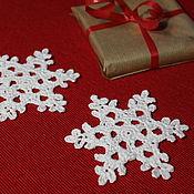 Для дома и интерьера handmade. Livemaster - original item Knitted napkins Snowflakes. Handmade.