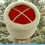 Папаха 58-60 арт.954 комбинированная кавказская шапка меховая овечья