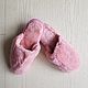 Sheepskin slippers pink closed cape, Slippers, Moscow,  Фото №1