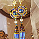 Order Blue earrings with tassels by Camilla. Long earrings. Oriental earrings. LADY-LIZA jewelry shop. Livemaster. . Tassel earrings Фото №3