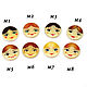 The cabochon is handmade.Face dolls 22 mm, Cabochons, Tolyatti,  Фото №1