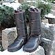 Copy of Winter Boots moccasin Suede Fur sheepskin Red. High Boots. Katorina Rukodelnica HandMadeButik. My Livemaster. Фото №4