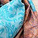 Шаль пашмина "Голубой топаз". Палантины. SaraswatyShop Шали Пледы Палантины. Ярмарка Мастеров.  Фото №5