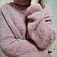 Нежный пушистый розовый свитер оверсайз из мериноса. Свитеры. Светлана Саяпина. Ярмарка Мастеров.  Фото №6