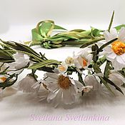 Украшения handmade. Livemaster - original item Wreath Of Daisies Shamomile .Silk flowers. Handmade.