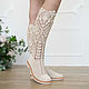 Summer boots 'Elvira'. High Boots. KnittedBoots. Online shopping on My Livemaster.  Фото №2