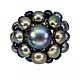 Ring with black pearl, Rings, Moscow,  Фото №1