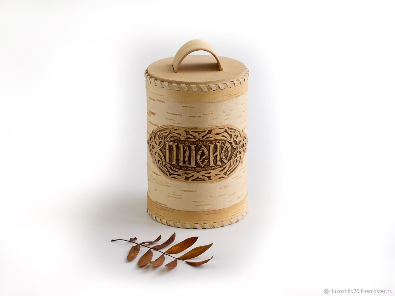 Birch bark tues ' Millet'. Packaging for cereals, Jars, Tomsk,  Фото №1