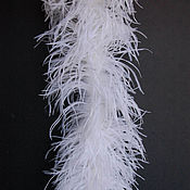 Материалы для творчества handmade. Livemaster - original item Ostrich feather boa 1.8 m white - 5 threads (FIVE-thread). Handmade.