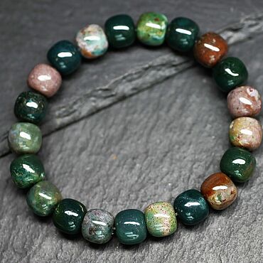 Украшения ручной работы. Ярмарка Мастеров - ручная работа Гелиотроп. Кровавый камень. Браслет. Handmade.