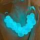 'Luminous bubbles ' necklace earrings lampwork in the dark, Jewelry Sets, St. Petersburg,  Фото №1