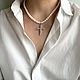 Чокер из жемчуга и серебра. Бусы из жемчуга и серебра. Чокер. 4NADYA Jewelry. Ярмарка Мастеров.  Фото №5