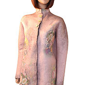 Одежда handmade. Livemaster - original item Felted light coat,long cardigan eco-wool