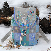Backpack with embroidery 