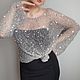 Заказать Свитер паутинка с пайетками. tendre_knit. Ярмарка Мастеров. . Джемперы Фото №3