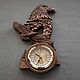 Clocks made of beech Eagles and pine. Watch. Wizardkmv (wizardkmv). Online shopping on My Livemaster.  Фото №2