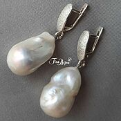 Украшения handmade. Livemaster - original item Earrings with large Baroque pearls. Handmade.