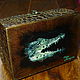 Деревянная шкатулка "Крокодил". Шкатулки. AZoZA. Интернет-магазин Ярмарка Мастеров.  Фото №2