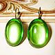 Earrings made of Czech glass - light green, Earrings, Kaliningrad,  Фото №1