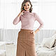 Beige skirt made of cotton corduroy camel with a slit and pockets. Skirts. mozaika-rus. Online shopping on My Livemaster.  Фото №2