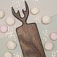 Board 'Straight long with horns', color 'charcoal', Cutting Boards, Moscow,  Фото №1