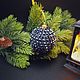 Черный Елочный шарик. Шар на елку. Новогодние игрушки купить. Елочные игрушки. Дамские Финтифлюшки, Инна. Ярмарка Мастеров.  Фото №9