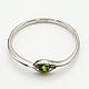 Кольцо серебряное с демантоидом. Арт. 01-181914-01. Кольца. Ангелика (demantoid). Интернет-магазин Ярмарка Мастеров.  Фото №2