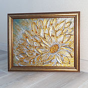 Картины и панно handmade. Livemaster - original item Golden Flower Amber Painting. Handmade.