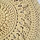  round relief mat Kristina-2. Carpets. knitted handmade rugs (kovrik-makrame). My Livemaster. Фото №4