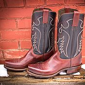 Обувь ручной работы handmade. Livemaster - original item Handmade Men`s Black and Brown Cowboy Boots. Handmade.
