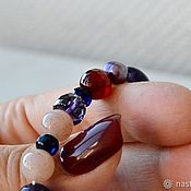 Украшения handmade. Livemaster - original item The bracelet of stones on elastic band BlackBerry mousse. Handmade.