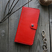Сумки и аксессуары handmade. Livemaster - original item Folding Leather Phone case. Handmade.