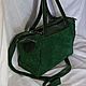 "Зеленая"- сумка из натуральной кожи и замши, Классическая сумка, Белозерск,  Фото №1