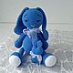 Long-eared blue Bunny, Stuffed Toys, Gukovo,  Фото №1