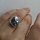 Ring: Meteorite ring 'Guest from Outer Space', silver. Rings. EdGems jewerly. My Livemaster. Фото №5