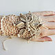 Order Bracelet of textile: Gentle beige. Irish lace. 'Irish lace'  Elena. Livemaster. . Textile bracelet Фото №3