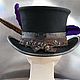 Фетровый цилиндр "Гримуар". Шляпы. Mad Hatter. Ярмарка Мастеров.  Фото №9