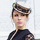 Straw hat-top hat with veil. Hats1. Exclusive HATS. LANA ANISIMOVA.. Online shopping on My Livemaster.  Фото №2