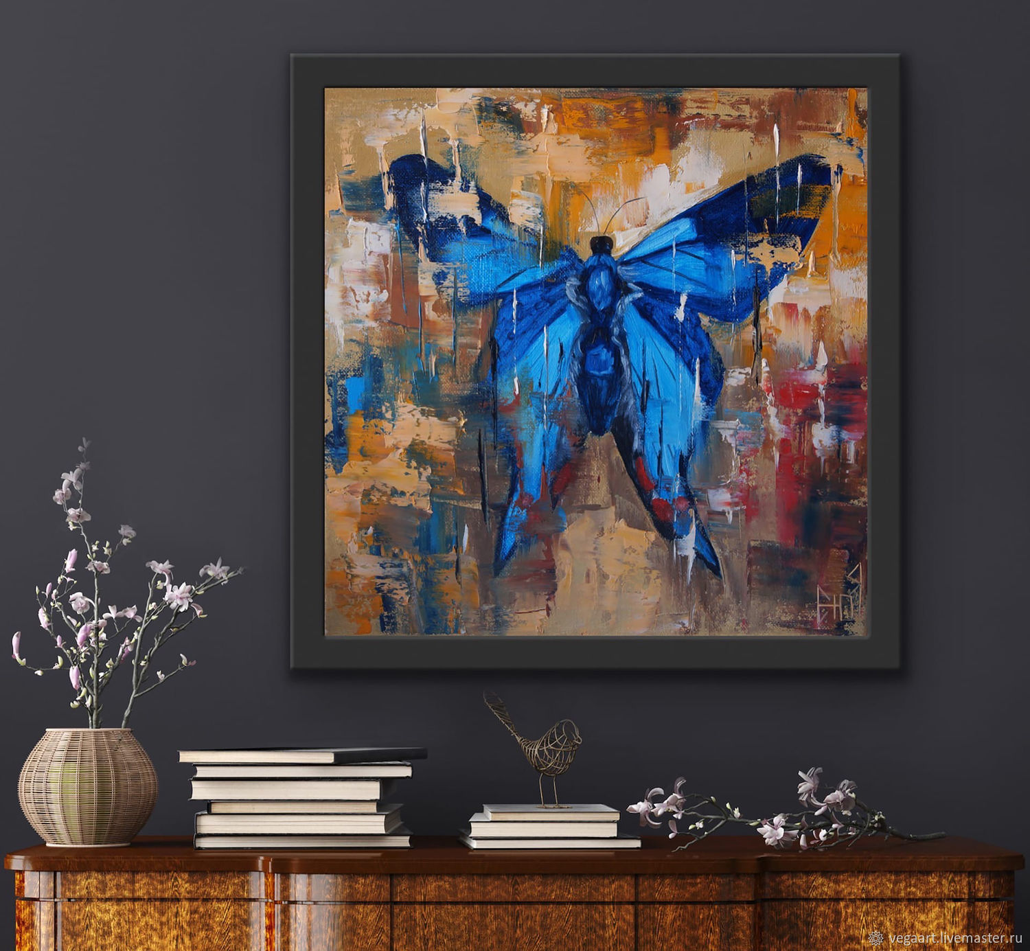 Картины с бабочками в интерьере