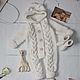 Knitted Romper Bear. Romper baby, Overall for children, Stupino,  Фото №1