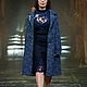 Платье с ручной вышивкой Сапфир. Платья. Одежда и аксессуары Батик ANN LOOK. Ярмарка Мастеров.  Фото №8