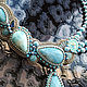 Necklace with larimar and violane. Necklace. ArtelL. My Livemaster. Фото №5