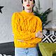 Order Women's WAVE yellow sweater. imknitwear. Livemaster. . Sweaters Фото №3