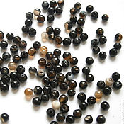 Onyx green 4 mm, beads ball smooth, natural stone