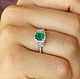Order 1.40tcw Oval Colombian Emerald Engagement Ring, Modern Emerald Engagem. JR Colombian Emeralds (JRemeralds). Livemaster. . Rings Фото №3