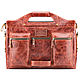 Business leather bag 'Diego' (red antique), Classic Bag, St. Petersburg,  Фото №1